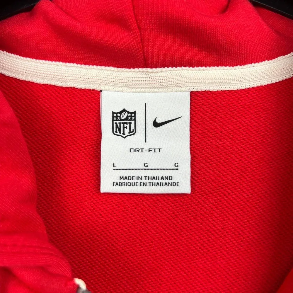 Nike Kansas City Chiefs AFC West Dri-Fit Full Zip Hoodie Men Large Red NFL New